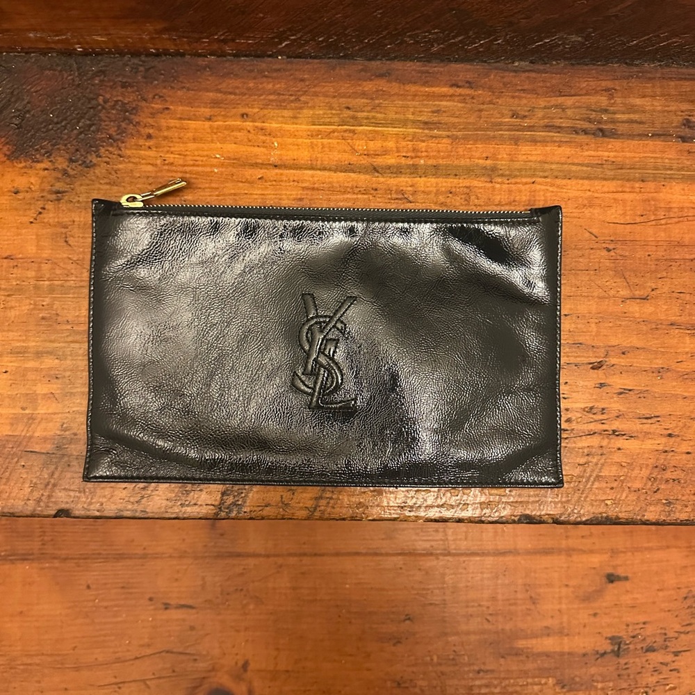 Yves Saint Laurent YSL Authentic Vintage Patent Leather Pouch / Clutch